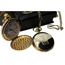 YOUR Any LOGO 24K Gold Clad POCKET WATCH Corporate Promotional Business Gifts